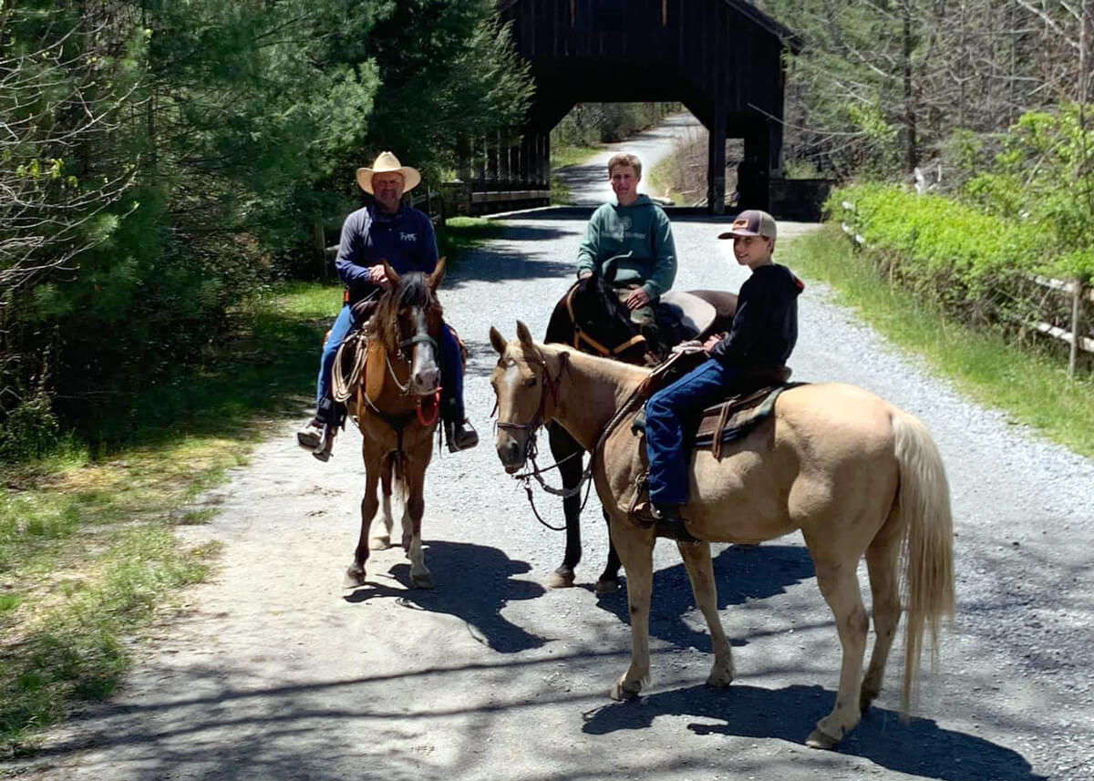 Horse riding is a great family activity in Brevard