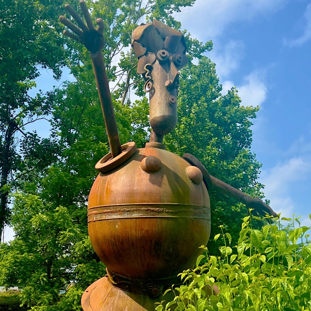 Ballerina Angelina sculpture in the Lumberyard District on the Brevard Sculpture Walk