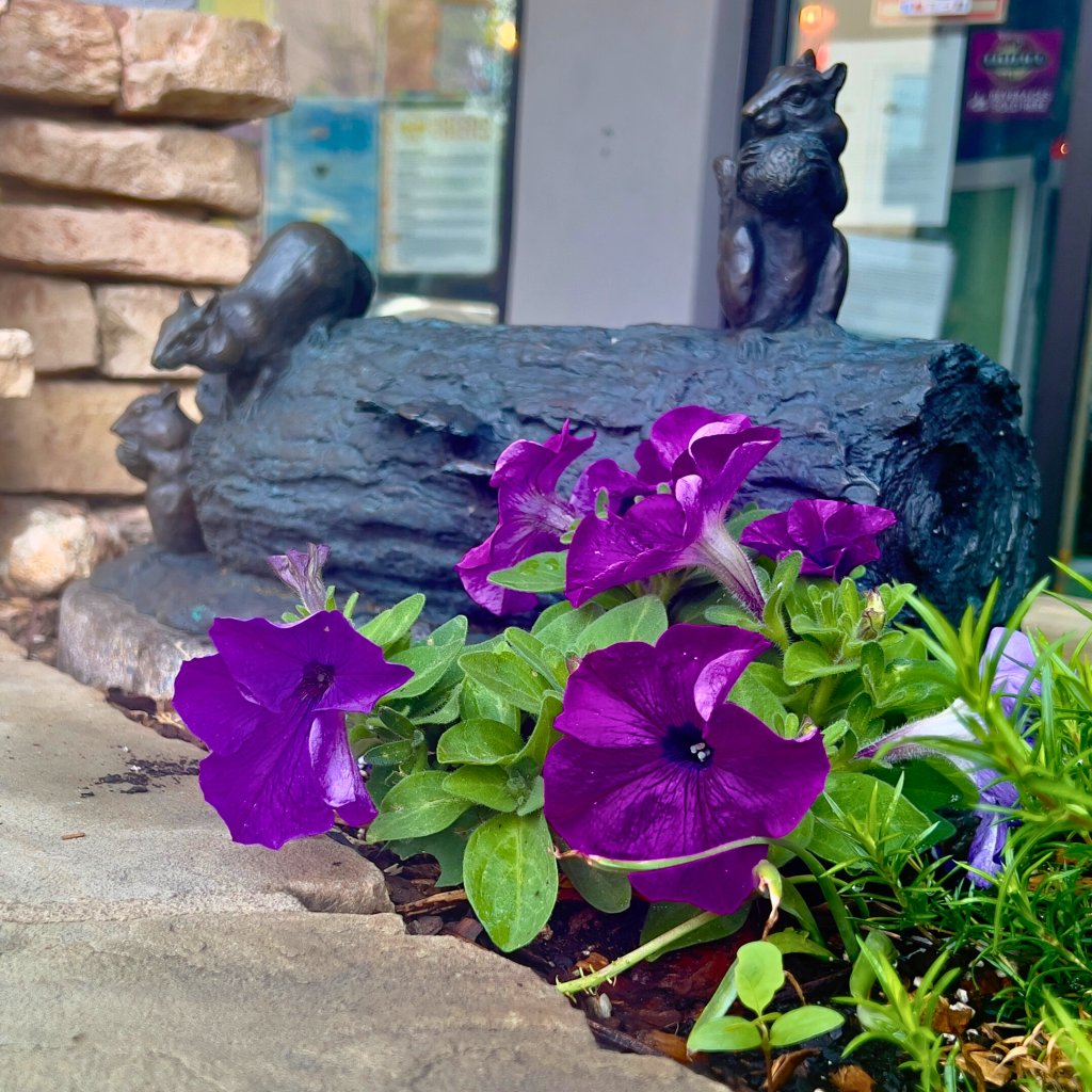 Chipmunks sculpture at the Ansley building on the Brevard Sculpture Walk